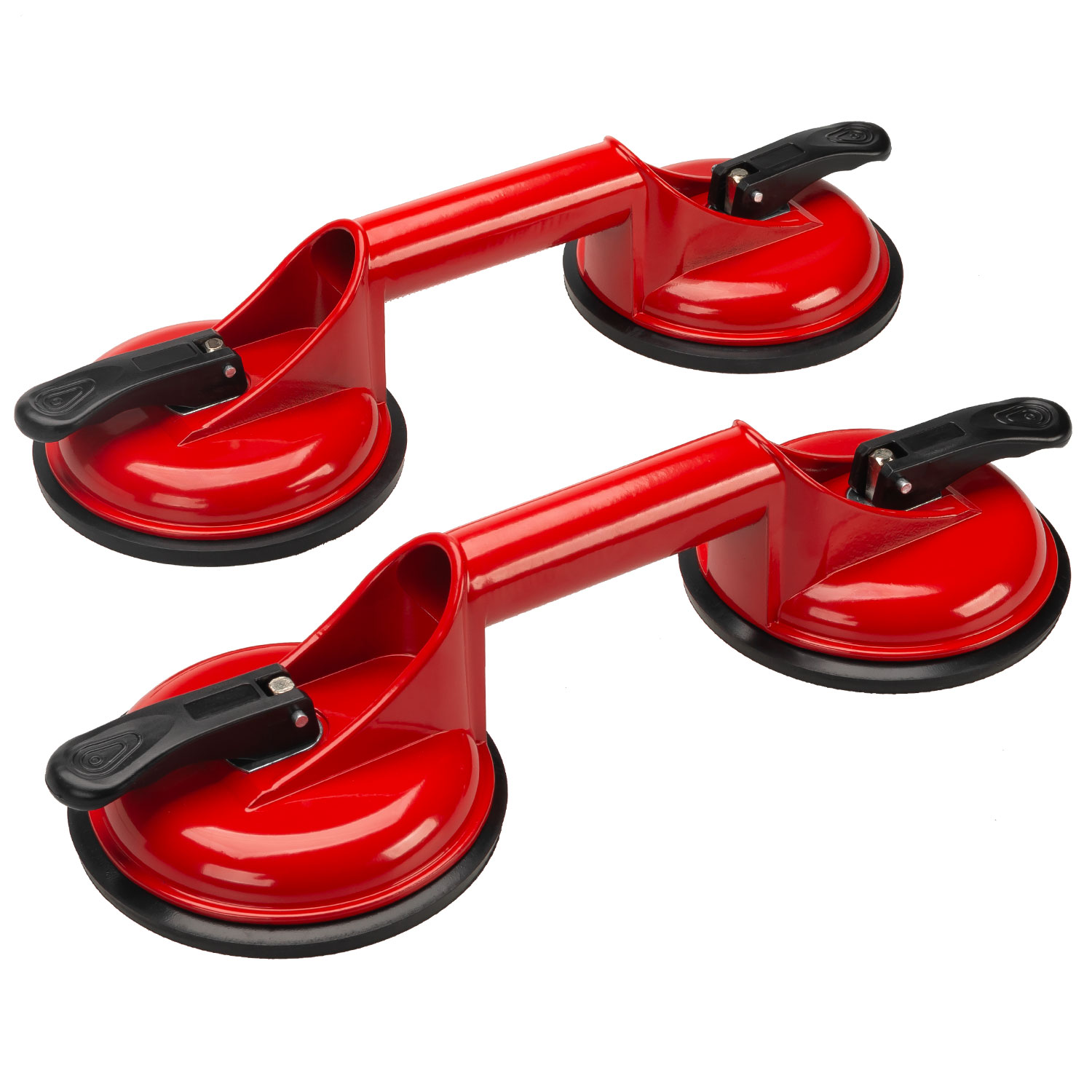 Werkzeugkönig: 2 Stück Aluminium 2-fach Glassauger Saugheber - 100 kg Tragkraft - Effizientes Anheben von Glas glatten Oberflächen Werkzeugkönig: 2 Stück Aluminium 2-fach Glassauger Saugheber - 100 kg Tragkraft - Effizientes Anheben von Glas glatten Oberflächen