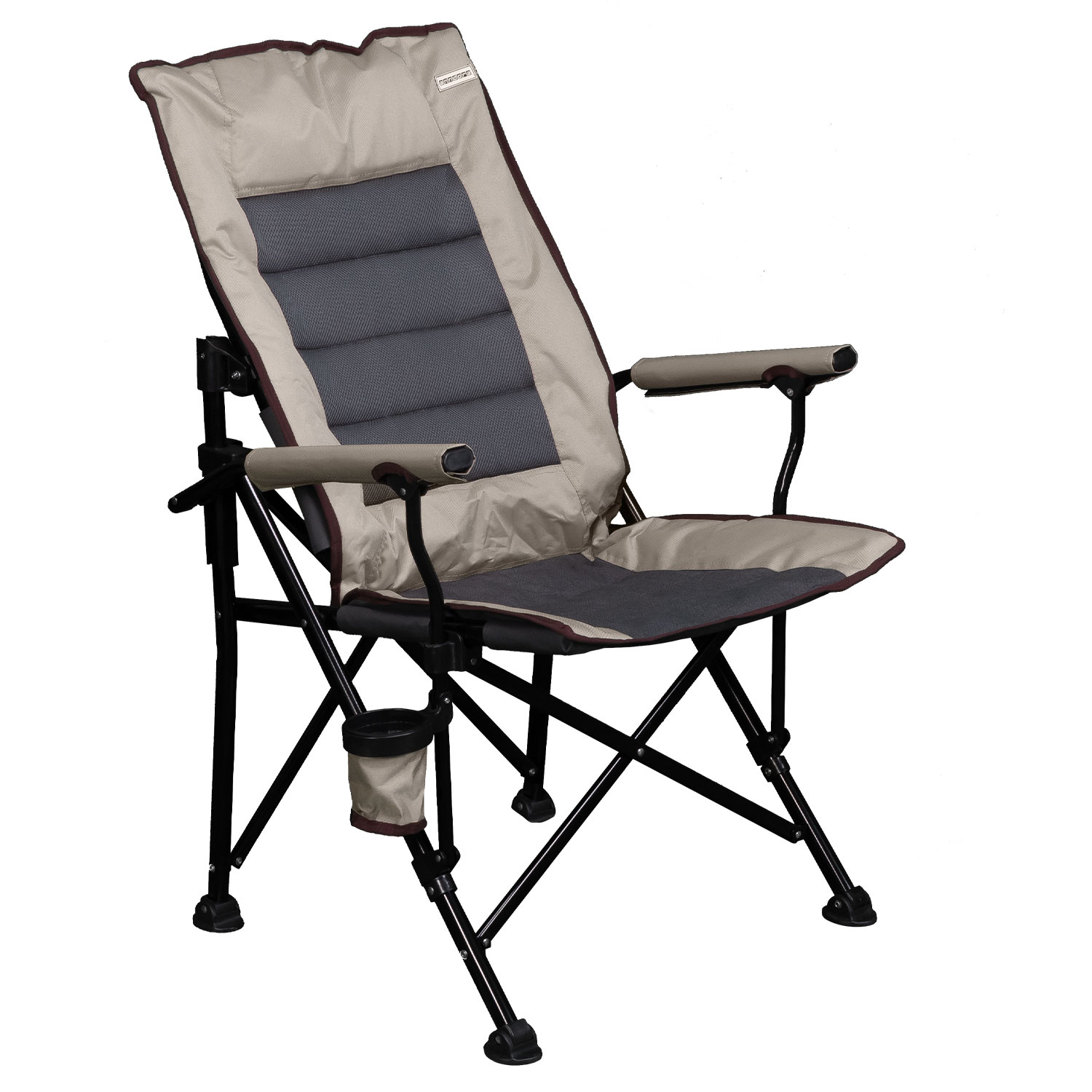 Stabileranndora Campingstuhl Klappstuhl mit Becherhalter - beige - bis 120 kg - Anglerstuhl Stabileranndora Campingstuhl Klappstuhl mit Becherhalter - beige - bis 120 kg - Anglerstuhl von anndora
