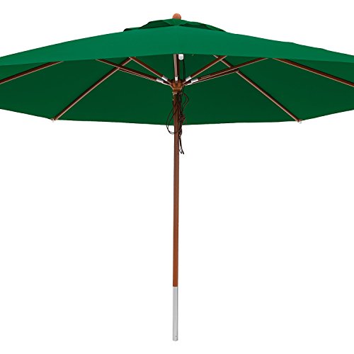 anndora® Sonnenschirm Marktschirm Gastronomie ø 4 m rund - mit Winddach Grün von anndora