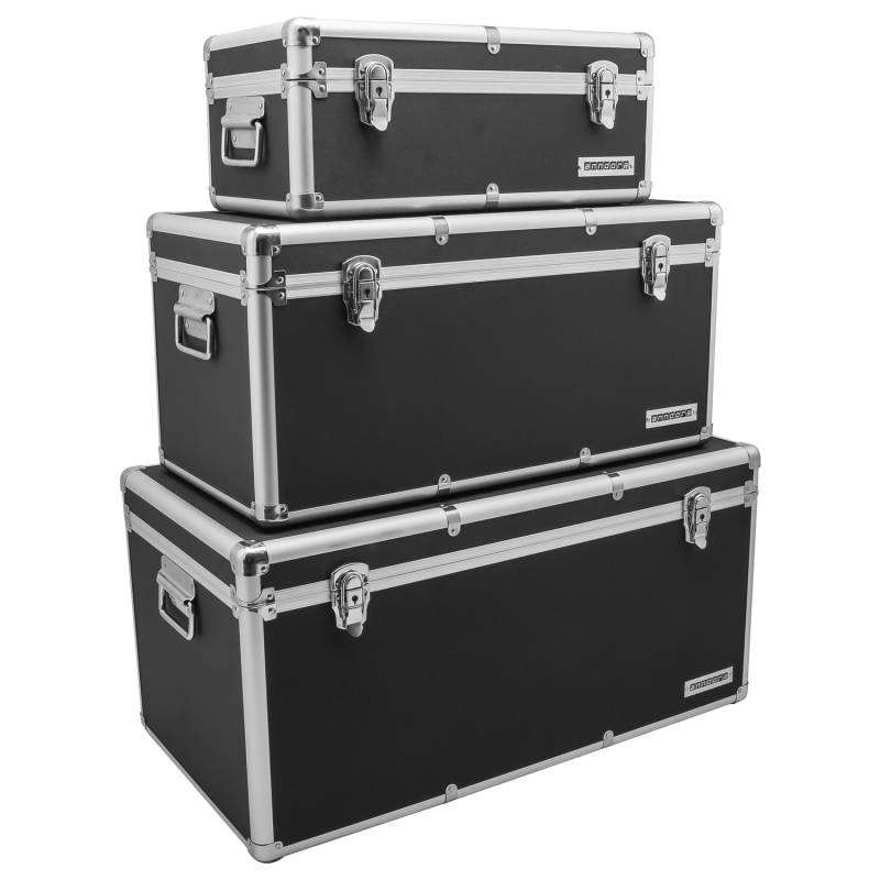 anndora Alu Rahmenkoffer 3er Set Schwarz 155 l Werkzeugkoffer von anndora