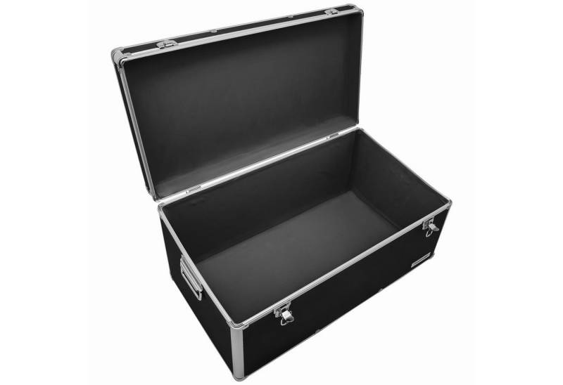 anndora Aufbewahrungsbox Alu Rahmenkoffer Transportbox (schwarz), stabiler Metallrahmen - mit Moosgummi ausgekleidet von anndora