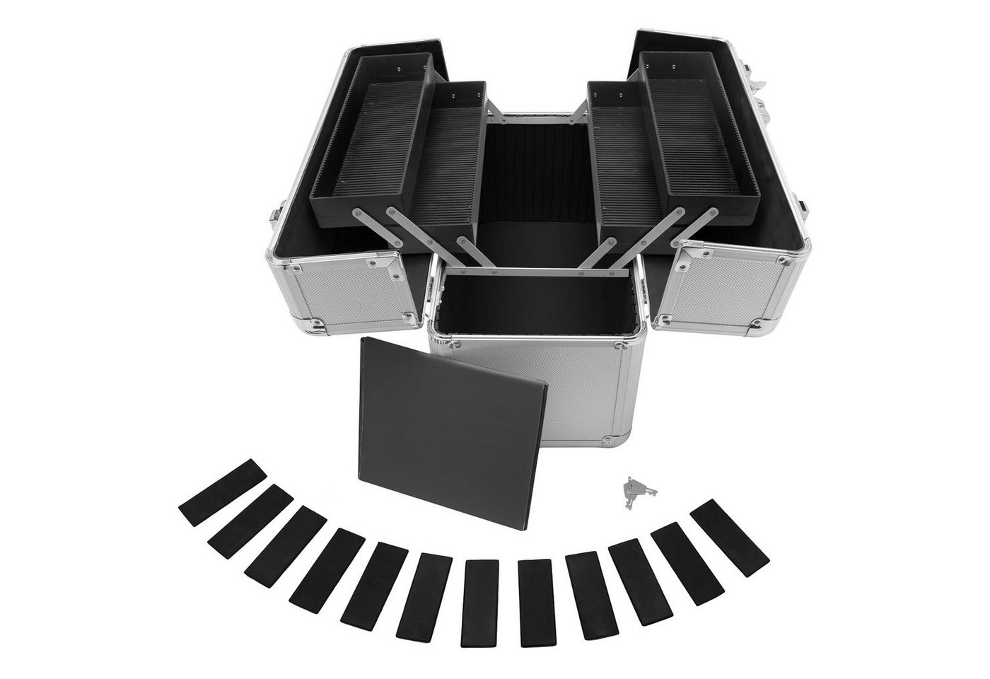 anndora Werkzeugkoffer Präsentationskoffer + Tragegurt Schlüssel (silber), innen mit Neopren ausgekleidet - robuste Metallecken und Kanten anndora Werkzeugkoffer Präsentationskoffer + Tragegurt Schlüssel (silber), innen mit Neopren ausgekleidet - robuste Metallecken und Kanten von anndora