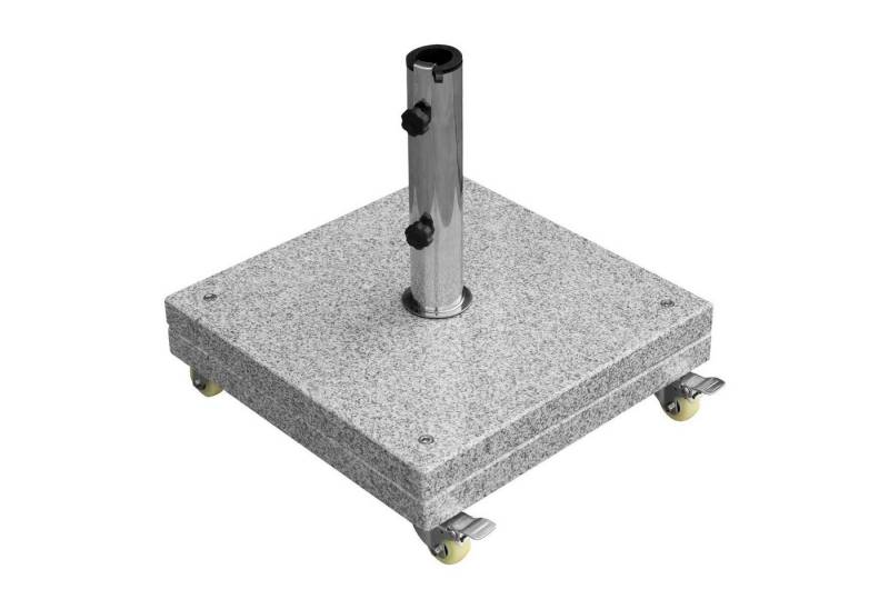 anndora Betonschirmständer Sonnenschirmständer eckig 40 kg - 360 Grad Rollen von anndora