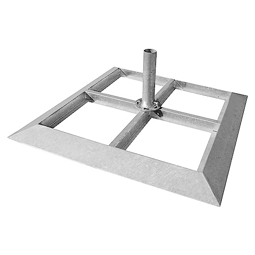 anndora Plattenständer Sicherheitsrahmen mit abgeflachten Kanten 109 x 109 cmm - Sonnenschirmständer für 4 Gehwegplatten - Rahmen + passendes Standrohr 60 mm von anndora