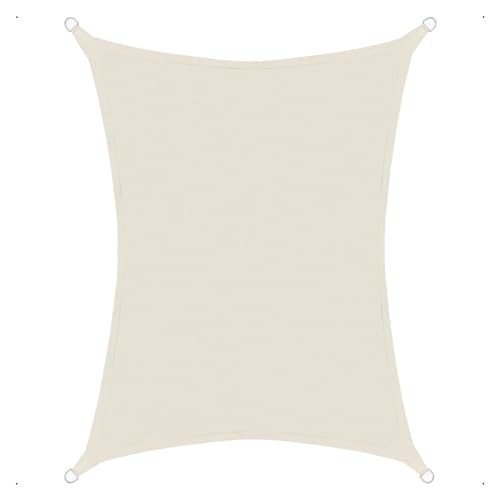 anndora Sonnensegel luftdurchlässig 4 x 6 m - Farbe Creme - rechteckig - Material HDPE von anndora
