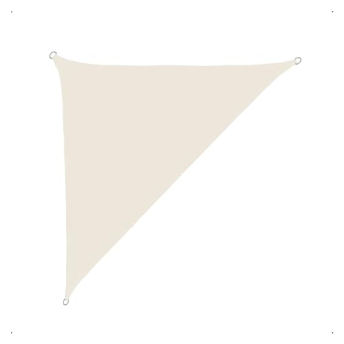 anndora Sonnensegel luftdurchlässig 3 x 3 x 4,25 m - Farbe Creme - rechtwinkliges Dreieck - Material HDPE von anndora