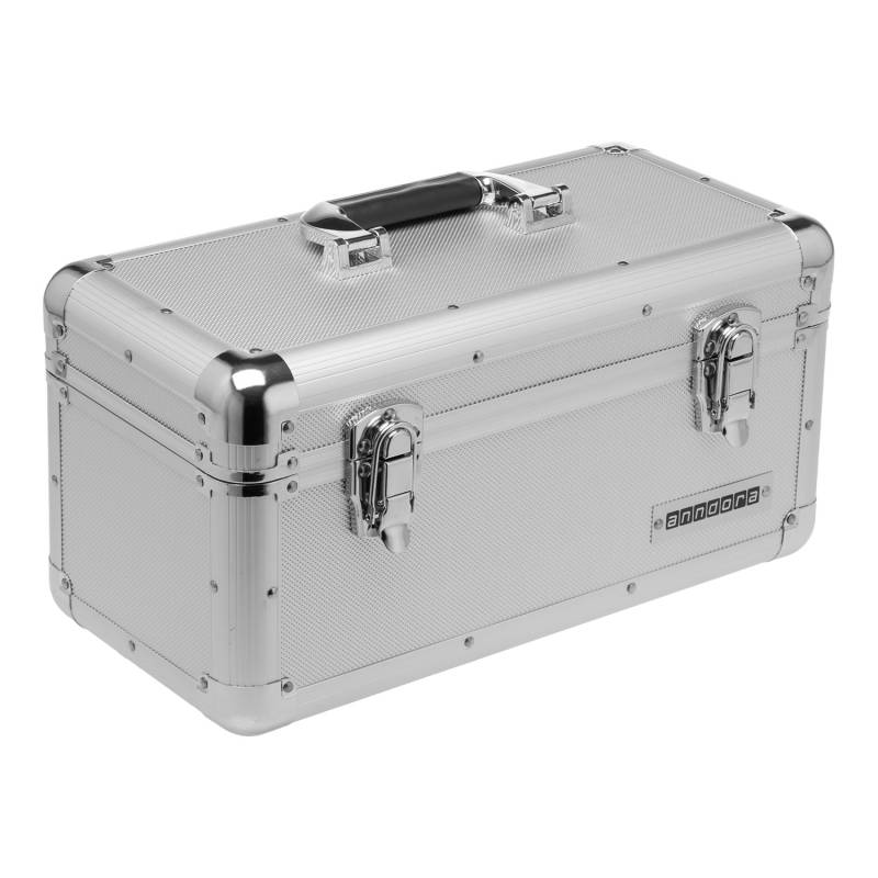anndora Werkzeugkoffer Transportbox 13 L Werkzeugkasten Werkzeugbox - silber von anndora