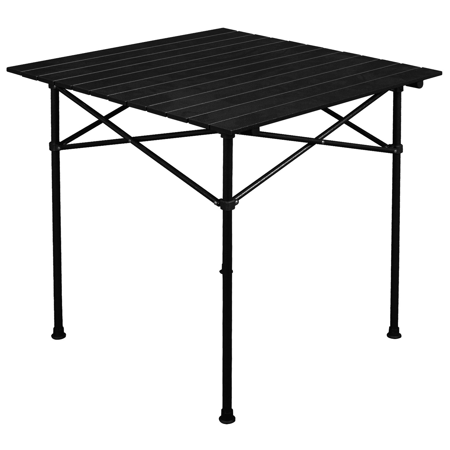 klappbarer Campingtisch Esstisch Spieltisch schwarz 70x70 cm transportabel von anndora