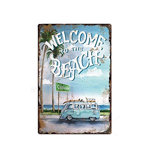California Surfer Welcome to The Beach Surfing Surf Van Surfboard Vintage Blechschild Home Bar Küche Restaurant Wanddeocr Schild 30,5 x 20,3 cm California Surfer Welcome to The Beach Surfing Surf Van Surfboard Vintage Blechschild Home Bar Küche Restaurant Wanddeocr Schild 30,5 x 20,3 cm von annekilly