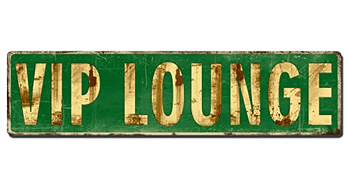 VIP Lounge Schild Vintage Retro Metall-Blechschilder Outdoor Home Wall Decor Schilder Straßenschild 40,6 x 15,2 cm VIP Lounge Schild Vintage Retro Metall-Blechschilder Outdoor Home Wall Decor Schilder Straßenschild 40,6 x 15,2 cm von annekilly