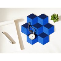 Handgemachte Blaue Tischset Aus Wollfilz Handgemachte Blaue Tischset Aus Wollfilz von anonimaMenteSHOP