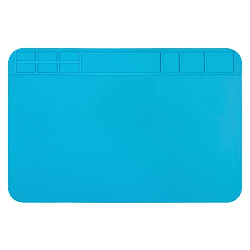 Generic Silikon 500℃ Hitzebeständige Magnetische Arbeitsmatte Silikonmatte, 30x20cm Lötmatte Antistatische Reparatur Matte Soldering Mat für Lötpistolen, Elektronik, Smartphone, Uhren, 1 von Generic