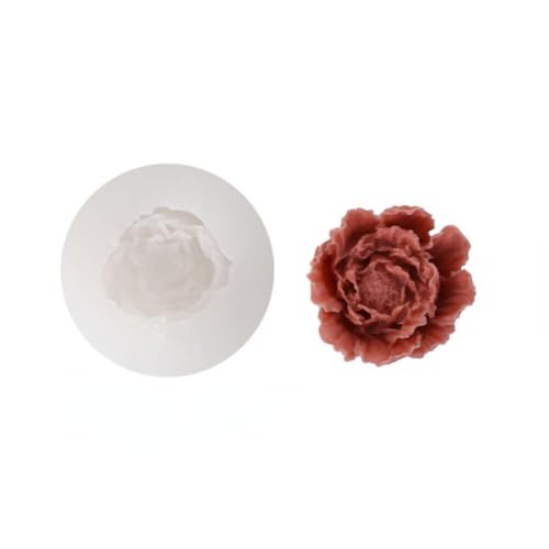 3D Blumen Silikon Nelke Form Fondant Kuchen Topper Form Schokolade Backen Pfingstrosen Form (Pfingstrose) von anso