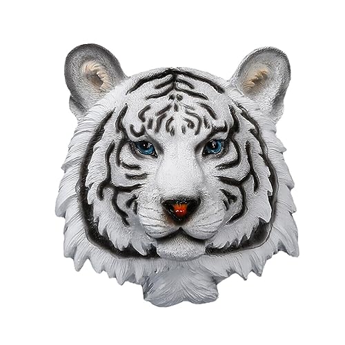 Tierkopf Harz Wandbehang Statuen Bar Kaffeehaus Figur Skulptur Ornament Dekor (weißer Tiger) von ekecel