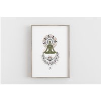 Chakra Buddha Kunstdruck Meditation Yoga Zen von antdesign