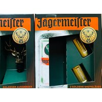Jägermeister Limited, Goldener Ausgießen, Goldene Ausgießer, 2 Dosen Goldener Schnapsausgießer, X Jägermeister Limited, Goldener Ausgießen, Goldene Ausgießer, 2 Dosen Goldener Schnapsausgießer, X von HeinrichAntique