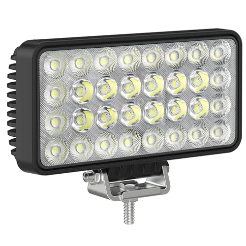 AnTom LED Arbeitsscheinwerfer 12-60V 7“ Scheinwerfer IP68 Wasserdicht Rückfahrscheinwerfer [Erweitert] 96W für SUV Traktor Bagger Traktoren Schlepper von antom