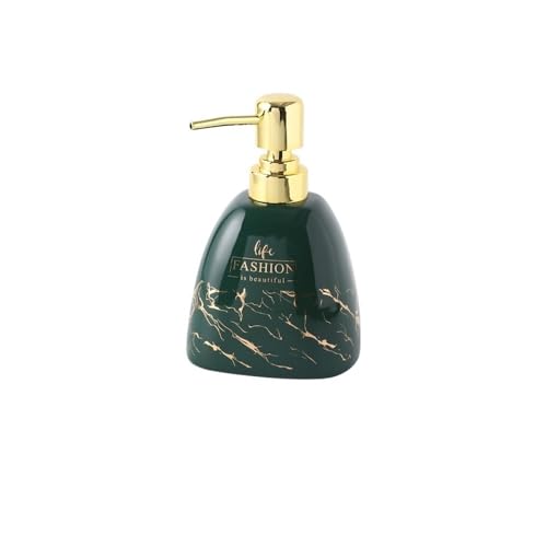 Lotionspender, Keramik-Druckspenderflasche for Shampoo, Lotion und Handdesinfektionsmittel,für Badezimmer(Green) von anxinda