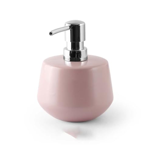 Lotionspender, Keramik-Händedesinfektionsflasche, leichte Luxus-Seifenflasche, Pressflasche, Shampoo-Spenderflasche,für Badezimmer(Pink) von anxinda