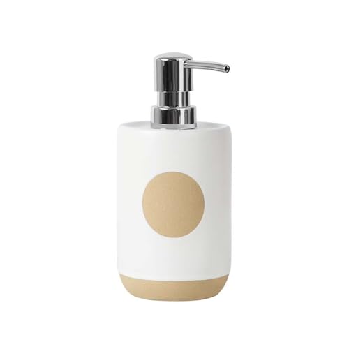 Lotionspender, Keramik-Lotion-Flasche, Haushalts-Händedesinfektionsmittel, Pressflasche, Hotel-Großhandels-Seifenflasche,für Badezimmer(White) von anxinda
