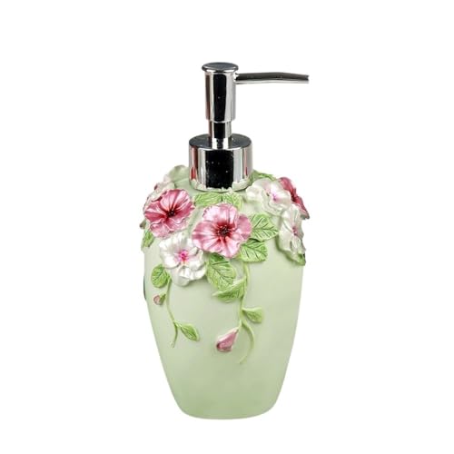 Lotionspender, Wiederverwendbare Drucklotionsflasche for Handdesinfektionsmittel und Duschgel,für Badezimmer(Green) von anxinda