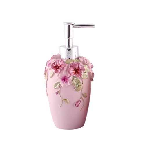 Lotionspender, Wiederverwendbare Drucklotionsflasche for Handdesinfektionsmittel und Duschgel,für Badezimmer(Pink) von anxinda