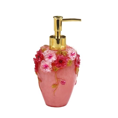 Lotionspender, Wiederverwendbare Drucklotionsflasche for Handdesinfektionsmittel und Duschgel,für Badezimmer(Red) von anxinda
