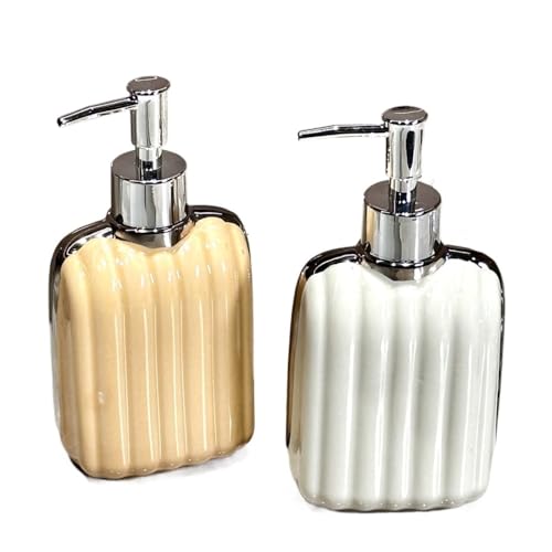 Lotionspender, Zwei Packungen Presstyp, Geteilte Flasche, großes Fassungsvermögen, leichte, luxuriöse Lotionsflasche, Körperwaschshampoo, Handwaschflüssigkeitsflasche,für Badezimmer von anxinda