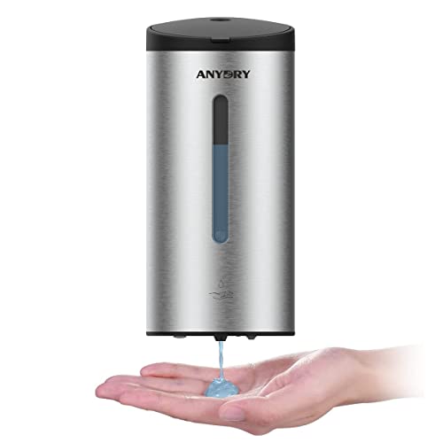 anydry 1205C Seifenspender Automatisch Wandbefestigung 800ml Kommerzieller Automatischer Flüssigseifenspender Wandmontage Gebürstet von anydry