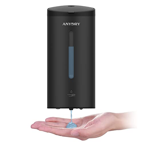 anydry 1205C Seifenspender Automatisch Wandbefestigung 800ml Kommerzieller Automatischer Flüssigseifenspender Wandmontage Mattschwarz von anydry