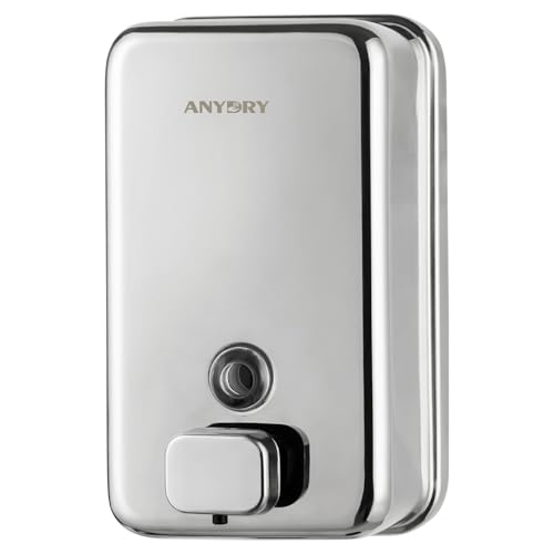 anydry 1100ml Large Capacity Stainless Steel Wall-Mounted Soap Dispenser with Leak-Proof Pump, Durable & Stylish Design for Commercial Use, 1010 Polished anydry 1100ml Large Capacity Stainless Steel Wall-Mounted Soap Dispenser with Leak-Proof Pump, Durable & Stylish Design for Commercial Use, 1010 Polished von anydry