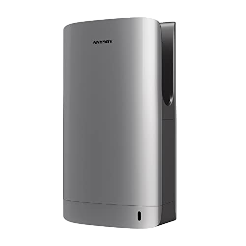 anydry 2065 Hand Dryer,Commercial Electric Hand Dryer,with HEPA Filter,Super Powerful,7-10 Seconds to Dry,1750-2050 Watts (Silber) von anydry