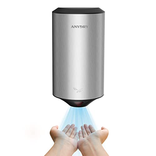 anydry 2805 automatischer Händetrockner elektrisch kompakter Hochgeschwindigkeits Händetrockner Gebürstet Edelstahl 1350W von anydry