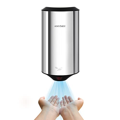 anydry 2805 automatischer Händetrockner elektrisch kompakter Hochgeschwindigkeits Händetrockner poliert Edelstahl 1350W von anydry