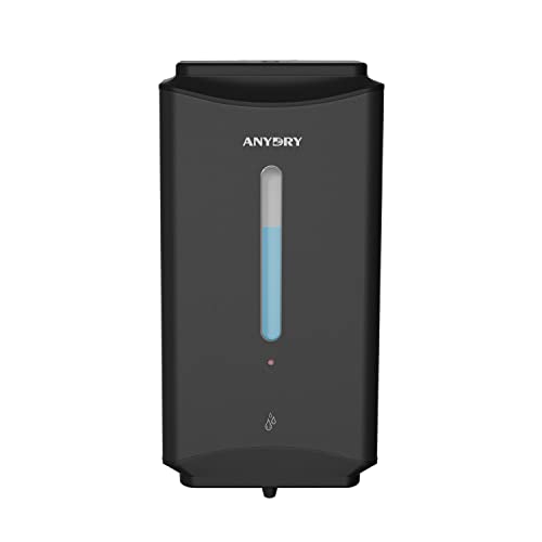 anydry AD1206 Kommerzielle Wandhalterung Automatischer Flüssigseifenspender Edelstahl-Finish 1100ml Großes Fassungsvermögen (Matt Schwarz) von anydry