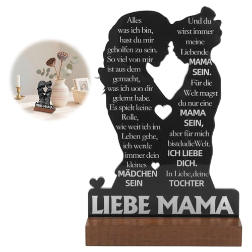 Geschenke für Mama Mutter Tochter Geschenk Liebe-Mama Creative Handicraft Decorative Items mit Basis, Geburtstagsgeschenk für Mama Heartfelt Message Board Geschenke für Mama Mutter Tochter Geschenk Liebe-Mama Creative Handicraft Decorative Items mit Basis, Geburtstagsgeschenk für Mama Heartfelt Message Board von anyts