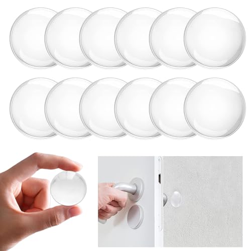 12 Stück Türstopper Wand Selbstklebend Gummipuffer Selbstklebend Dezente Türklinkenpuffer 40x8mm Türklinken Stopper Elastikpuffer Transparent Selbstklebend für Tür, Wände von anyuan boy