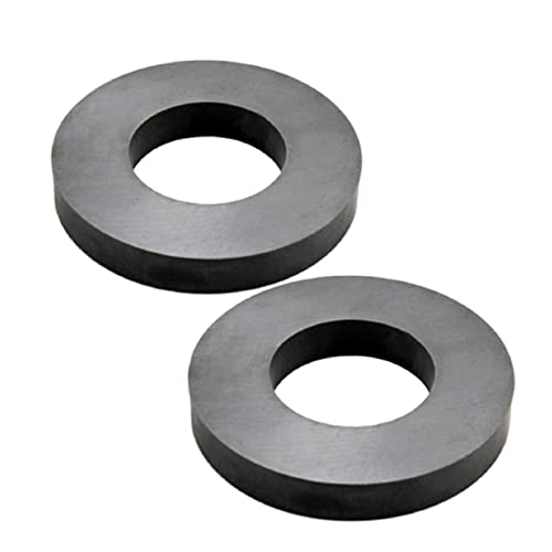 Ferrite Magnet Ring OD80 x ID40 x 10mm Large Grade C8 Ceramic Magnets 3" Heavy Duty Ceramic Magnets with Holes (Pack of 2) von aoauto