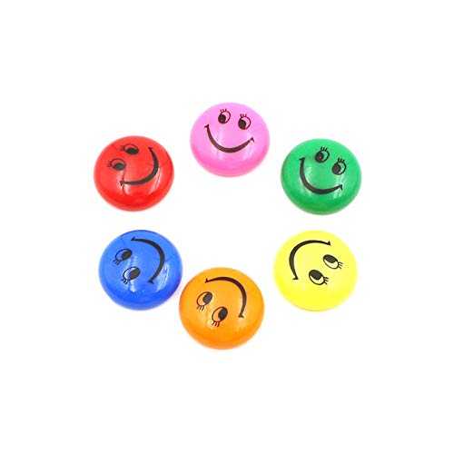 30 mm Kühlschrankmagnete rund lustiges Smiley-Gesicht für Whiteboards, bunt, 24 Stück, Smiley face von aoory