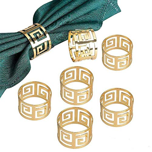 aoory 12 Stück Serviettenringe Servietten Halter Banquet Serviette Ring Dinner Hochzeits Weihnachten Dekoration Tischdeko von aoory