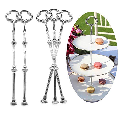 aoory 5 Pack Etageren Stangen Set Silber Stäbe Etagere Bausatz Stange für Etagere Metallstangen für Etagere Metallstangen für Etagere von aoory