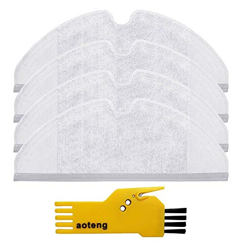 Mop Cloth for Xiaomi Roborock S5 S50 S51 S55 S6 S6 MAXV S5 MAX, Q7 MAX/Q7 MAX+ Vacuum Cleaner, Mop Cloth Pads Accessories Replacement, Pack of 4 von aotengou