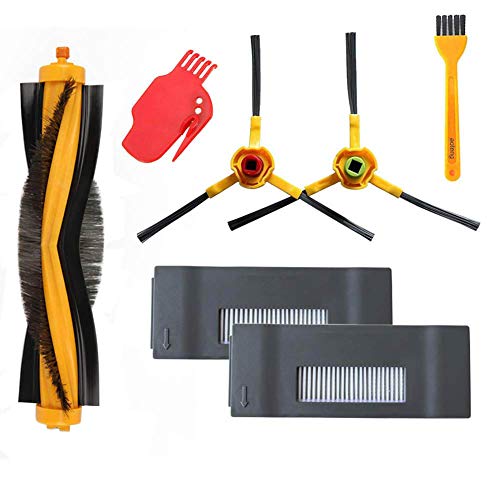 Zubehör-Kit für DEEBOT M80 M80 Pro Ecovacs Deebot DT85 DM83 DM81 DM85 Roboter-Staubsauger-Teile ersetzen 1 Hauptbürste 2 Hepa-Filter von aotengou