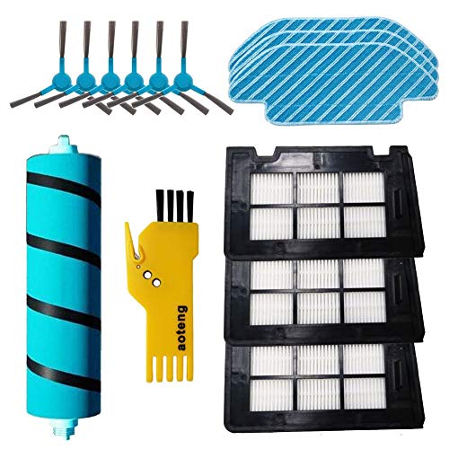 Zubehör für Cecotec Conga 4090 5090 Roboter-Staubsauger Ersatzteile Packung mit 1 Hauptbürsten 3 Hepa-Filtern 6 Seitenbürsten 3 Reinigungstücher 1 Reinigungswerkzeug von aotengou