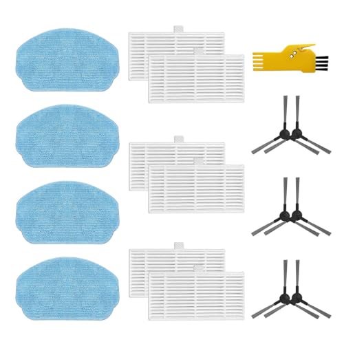 aotengou Zubehör für Cecotec Conga 999 Origin X-Treme & 999 Origin Genesis & 999 Origin X-Treme X Roboterstaubsauger Ersatzteile 16 Packungen 6 Filter, 6 Seitenbürsten, 4 Mopptücher von aotengou