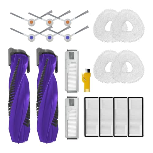aotengou Zubehör für NARWAL Freo X Ultra Roboter Staubsauger Ersatzteile 18 Packungen 2 Hauptbürsten, 4 Filter, 6 Seitenbürsten, 4 Mop Tücher, 2 Staubbeutel von aotengou