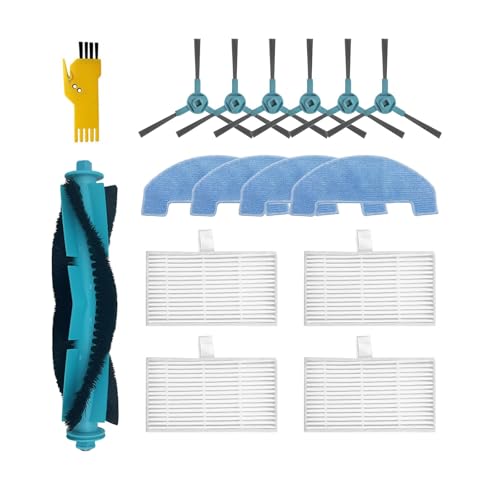 aotengou Zubehörset für Conga 2499 Ultra Home Advanced Conga 2499 Ultra X-Treme Roboter-Staubsauger Ersatzteile 15 Packungen 1 Hauptbürste, 4 Filter, 6 Seitenbürsten, 4 Mopptücher aotengou Zubehörset für Conga 2499 Ultra Home Advanced Conga 2499 Ultra X-Treme Roboter-Staubsauger Ersatzteile 15 Packungen 1 Hauptbürste, 4 Filter, 6 Seitenbürsten, 4 Mopptücher von aotengou