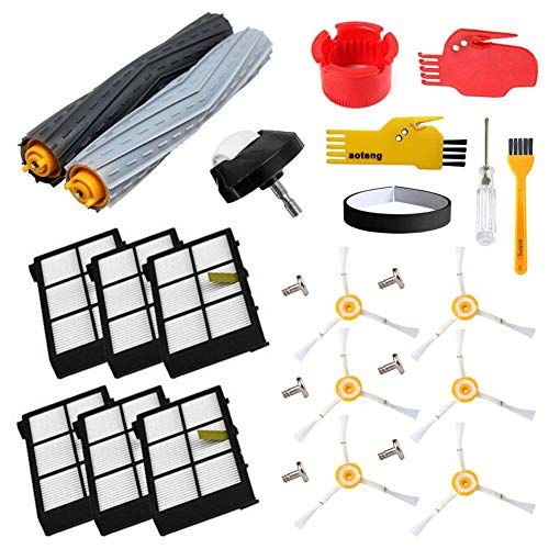 für iRobot Roomba 980 Ersatzteile, iRobot Zubehör für 800 860 866 870 871 880 886 890 900 960 966 980 Staubsaugerbürsten Hepa Filter Ersatzteil Staubsaugerzubehör Zubehör Kit von aotengou