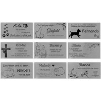Id Grab-Schild Mit Bildern Und Gravur Nach Wunsch Namensschild Edelstahl Tiere Memory von aplusashop2013