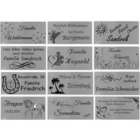 Id Türschild Mit Bildern Und Gravur Nach Wunsch Namensschild Briefkastenschild Edelstahl 5 Größen von aplusashop2013
